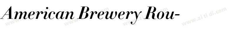 American Brewery Rou字体转换